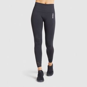 Gymshark Original OG Seamless Leggings in Black Marl Dark Grey size Large